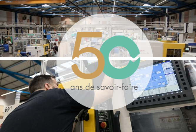 auray plast 50 ans savoir-faire logo